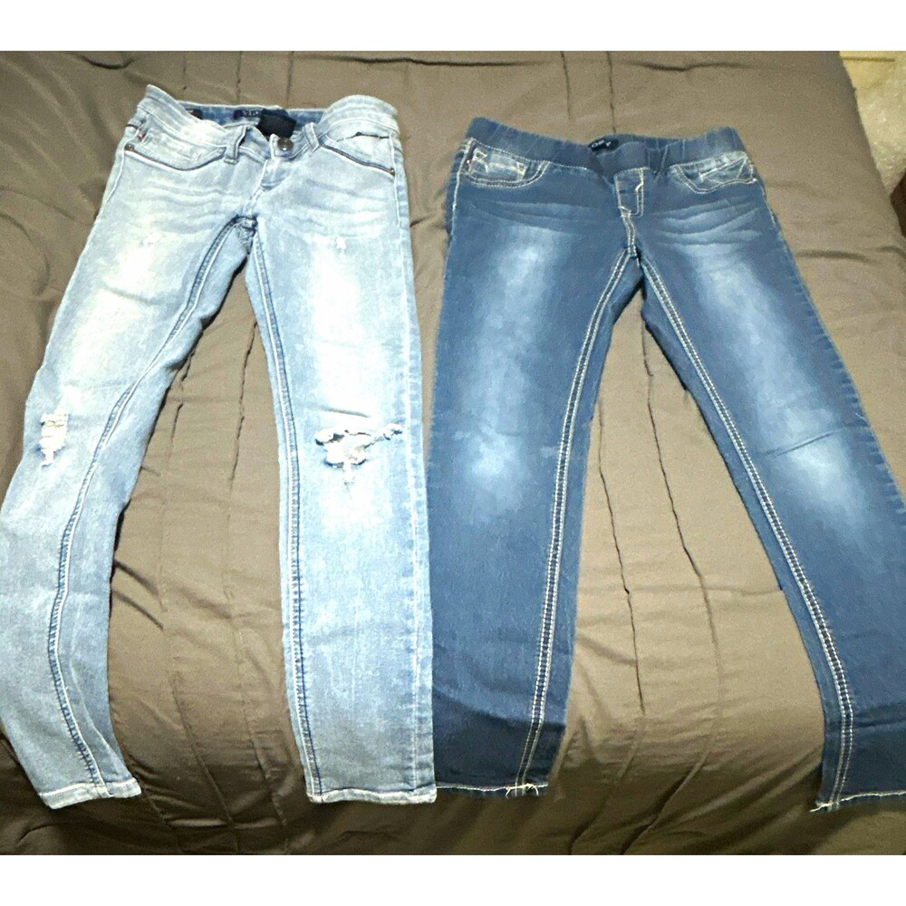 VIGOSS Girls Skinny Jeans: Blue Denim, Light Wash-Size 10